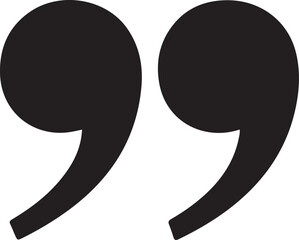  Quotation Symbol On Isolated white background