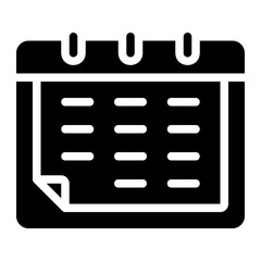 calendar glyph icon