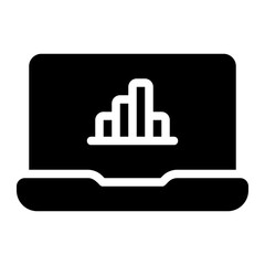 Obraz premium laptop glyph icon