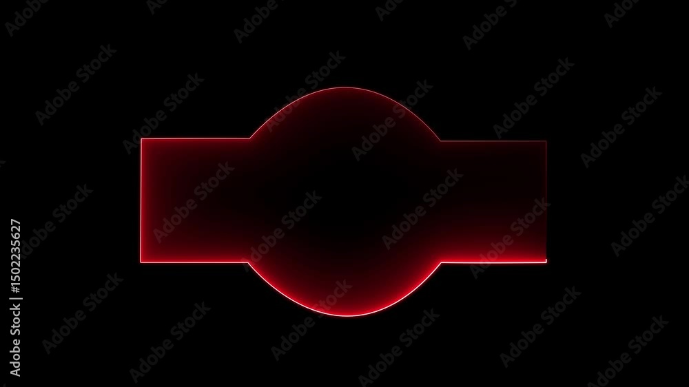 Poster seamless loop animated rectangle picture frame with two tone neon color 4k video motion graphic isol