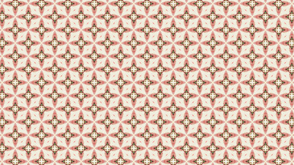 Geometric abstract floral repeat seamless pattern design for home decor and textile design.