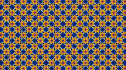 Geometric abstract floral repeat seamless pattern design for home decor and textile design.