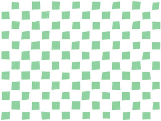 手描き背景　水彩　チェック　グリーン