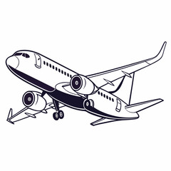 airplane icon vector .white background