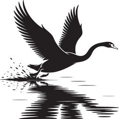 vector illustration of a goose
