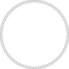 Circle round frame. Dot border line pattern