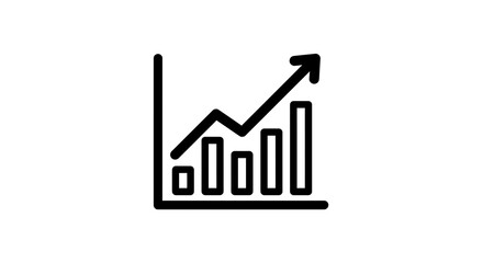 business graph with arrow