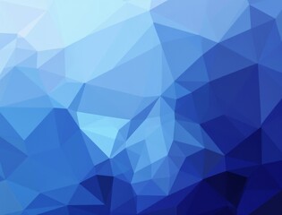 Obraz premium Abstract blue geometric low poly background