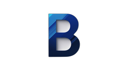 a stylized modern and minimalist letter B icon depicte