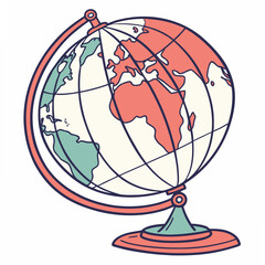 globe icon vector .white background