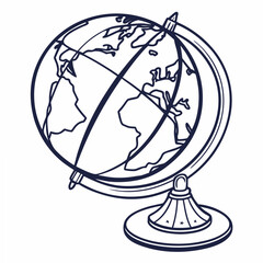 globe icon vector .white background