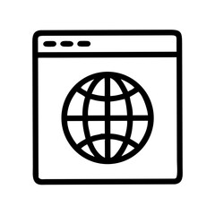 globe icon vector .white background
