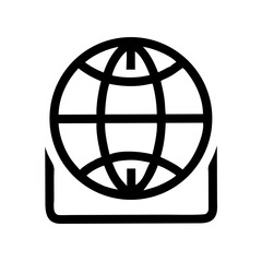 globe icon vector .white background