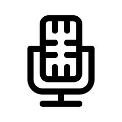 Ribbon mic outline graphic for audio recording, ideal for music or broadcast.