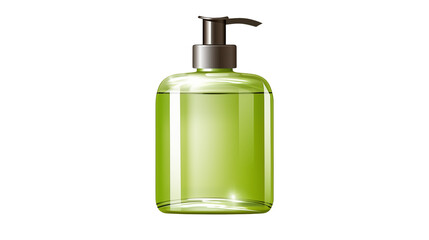 Elegant Green Liquid Soap Dispenser Bottle Product Mockup with Pump for Branding and Packaging Design