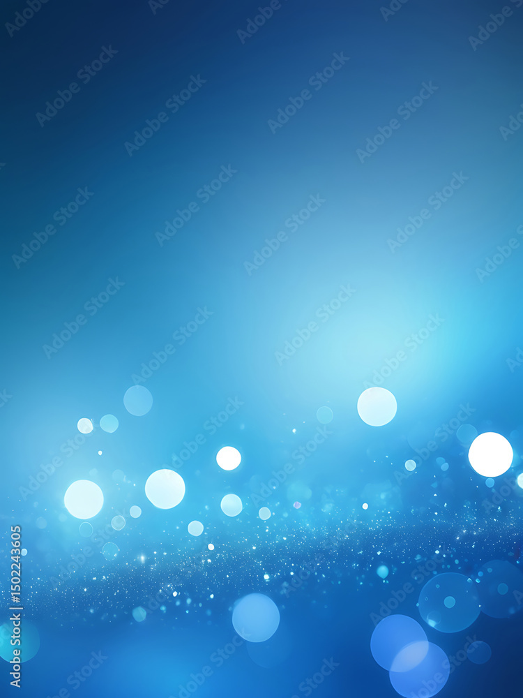 Poster elegant abstract blue ai background with bokeh light effect, smooth texture, modern design pattern, 