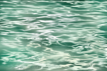 Digital painting, wave on the surface of the sea