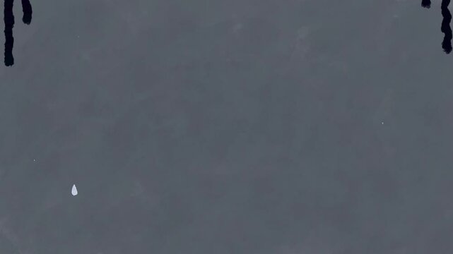 どんより落ち込んで汗が垂れる漫画の黒い垂れ線背景