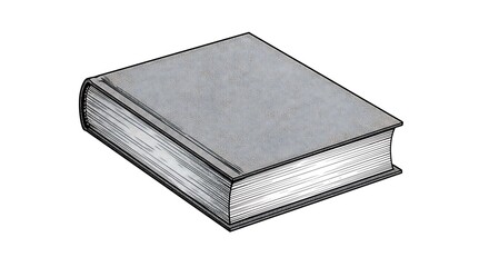 old book isolated on white