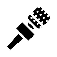 Dynamic mic glyph icon for live audio, perfect for concerts or speech design.