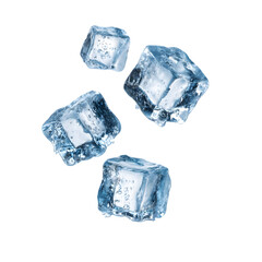 Ice cubes cold refreshment on dark