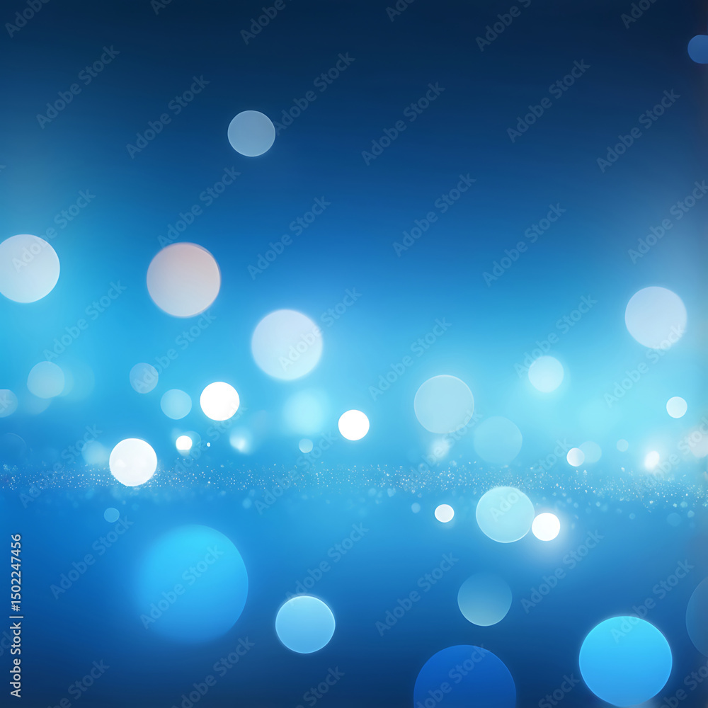 Poster elegant abstract blue ai background with bokeh light effect, smooth texture, modern design pattern, 