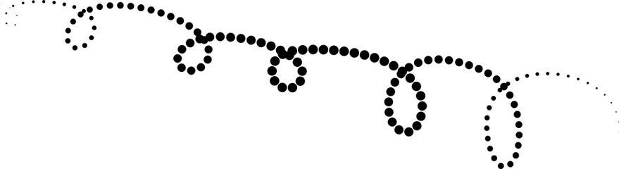 Line dot of spiral and wave, symbol, icon. Design element