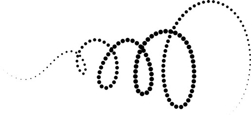 Line dot of spiral and wave, symbol, icon. Design element