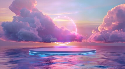 Celestial Platform - Neon Horizon