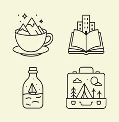 Wanderlust Dreams: Illustrated Concepts of Travel, Nature, and Urban Life