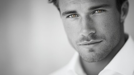 Monochrome Portrait  Confident Man  Close up  Handsome  Serious   Stylish  Corporate Heads