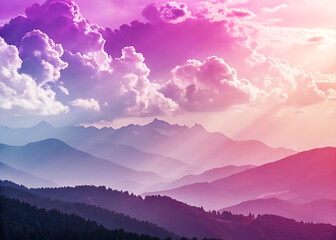 Obraz premium This image might show purple pink white gradient, Colorful Gradient Background.