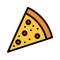 pizza slice icons, vector .white background