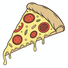 pizza slice icons, vector .white background