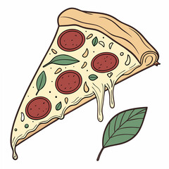 pizza slice icons, vector .white background