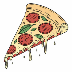 pizza slice icons, vector .white background