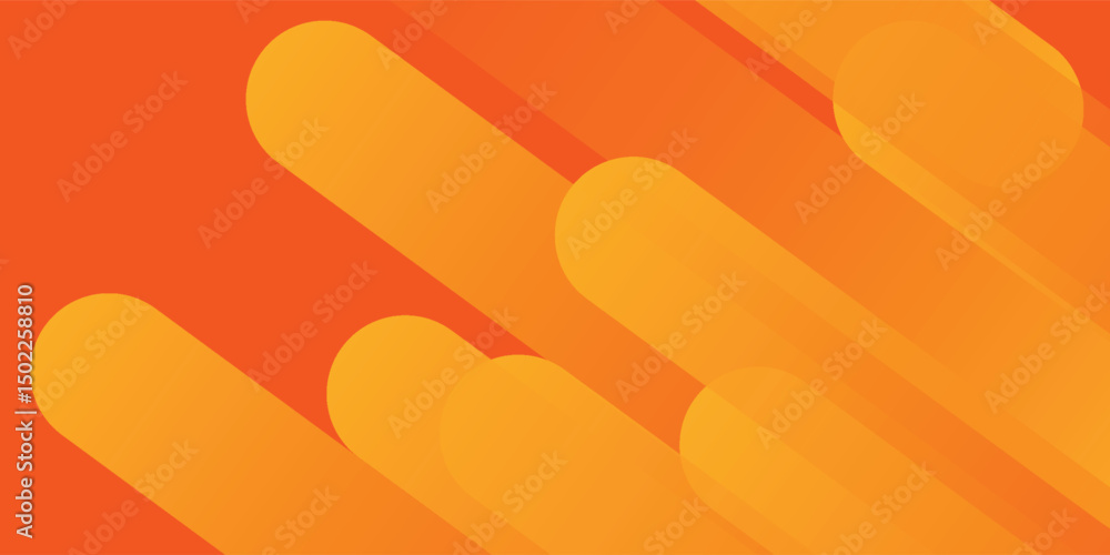 Poster abstract orange background with diagonal lines. dynamic shapes composition. vector eps10