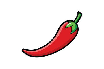 cartoon red chili pepper clipart vector illustration