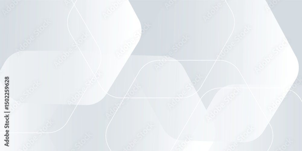 Poster white background abstract art vector illustration with hexagon shape vector illustration