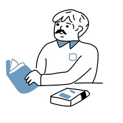 people reading vector illustration