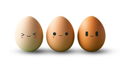eggs on white background