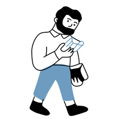 people reading vector illustration