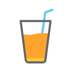 juice glass icons, vector .white background