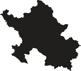 Azerbaijan black map silhouette vector style with white background