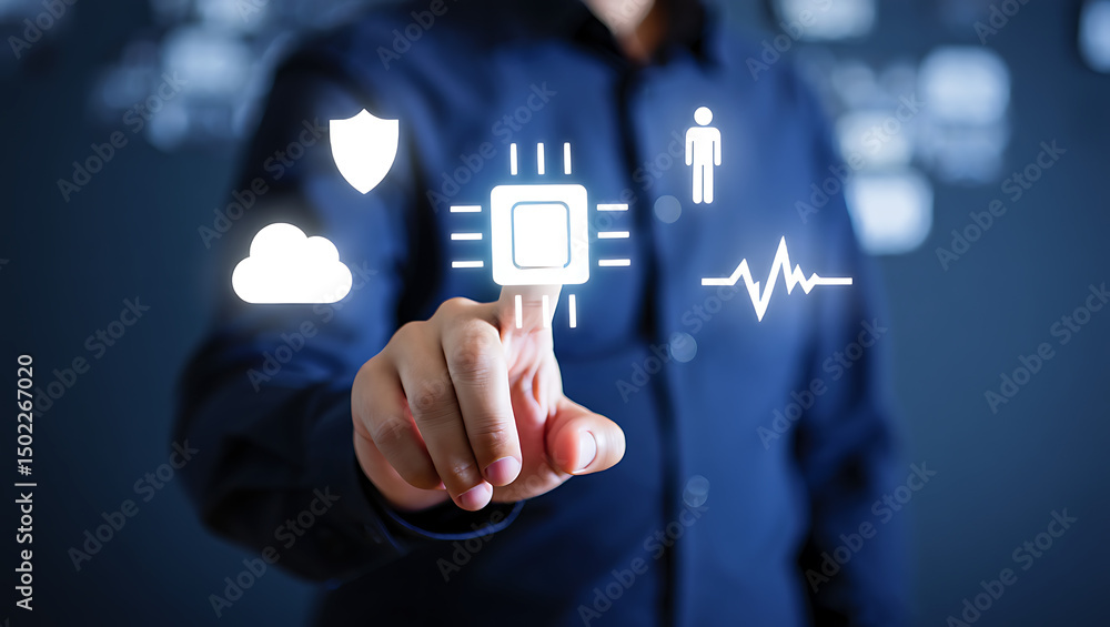 Poster secure cloud computing and data protection a modern approach to digital healthcare