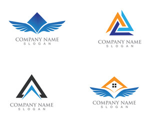 pyramide logo and symbols template vector icons