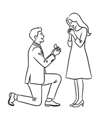 Man proposing with a ring