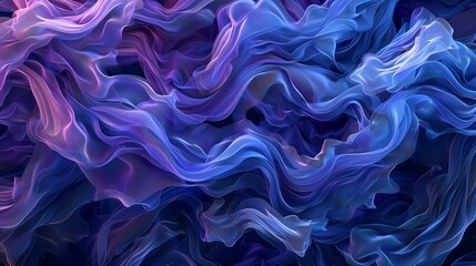 Obraz premium Abstract Background of Blue and Purple Wavy Lines
