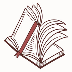 Open book white backround ,new design 