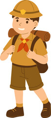 Scout Boy Ready for Outdoor Adventure